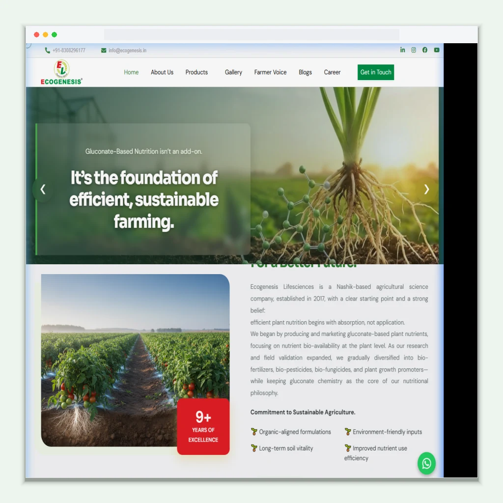 Ecogenesis Lifesciences project preview